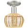 Arcadia Fenton 7"W Brushed Nickel Semi.Flush Mount With Mercury Shade