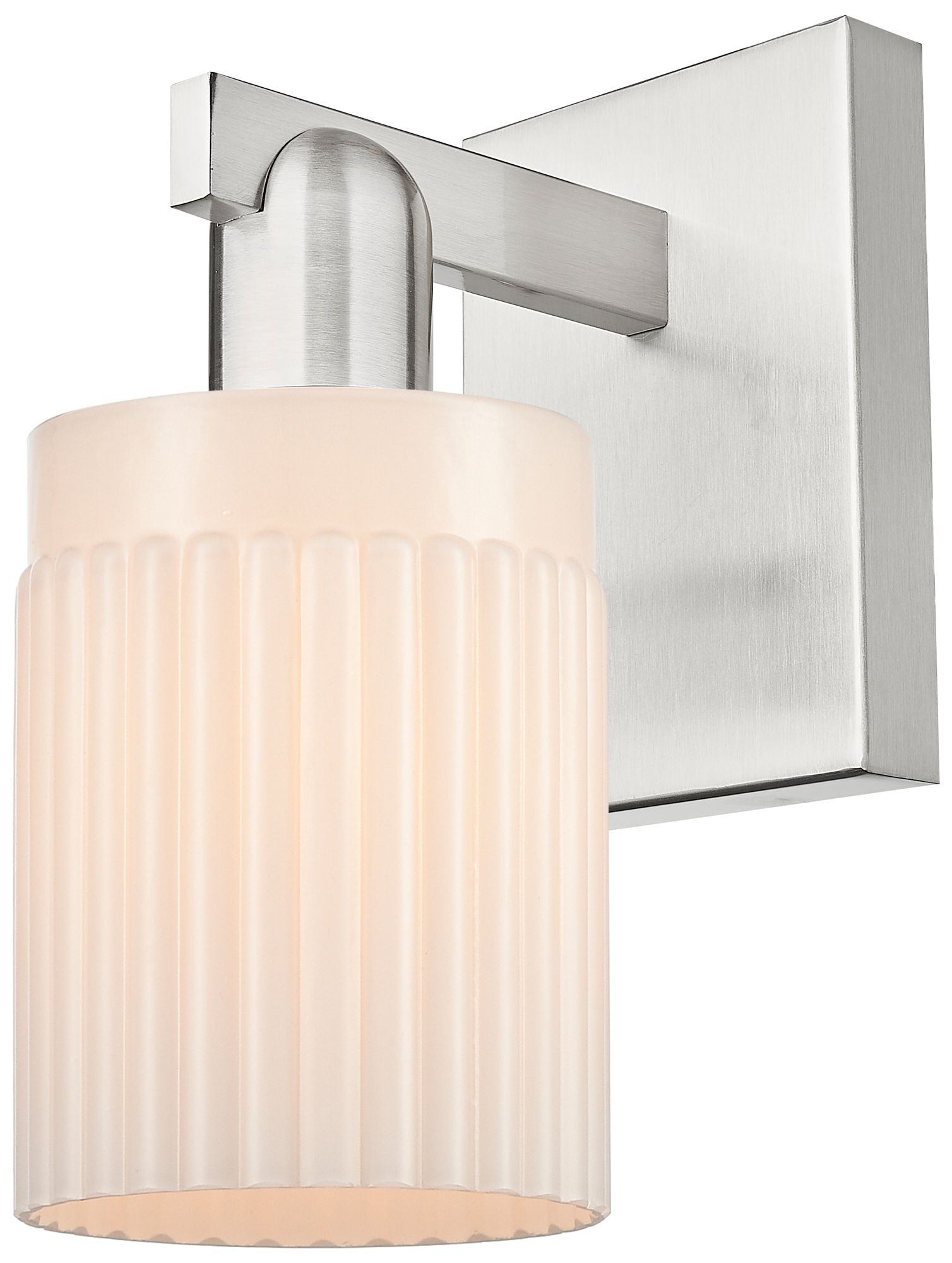 Arcadia Hadley 11"H Brushed Satin Nickel Sconce With Matte White Shade