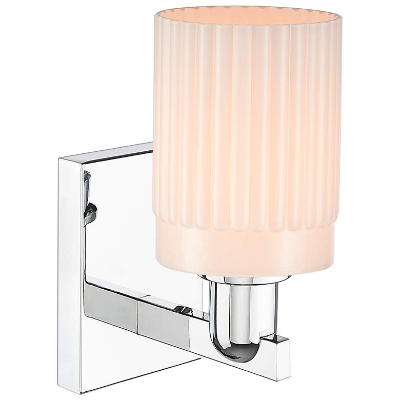 Image 2 Arcadia Hadley 11"H Oil Rubbed Bronze Sconce With Matte White Shade more views