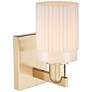 2_Arcadia Hadley 11" High Champagne Bronze Sconce With Matte White Shade more views
