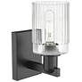 2_Arcadia Hadley 11" High Matte Black Sconce With Clear Shade more views