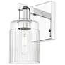 1_Arcadia Hadley 11" High Polished Chrome Sconce With Clear Shade