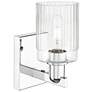 2_Arcadia Hadley 11" High Polished Chrome Sconce With Clear Shade more views