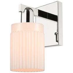 Arcadia Hadley 11" High Polished Nickel Sconce With Matte White Shade
