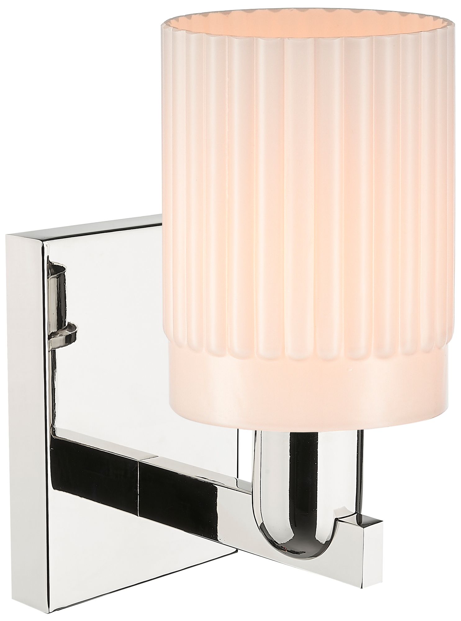 Image 2 Arcadia Hadley 11" High Polished Nickel Sconce With Matte White Shade more views