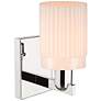 2_Arcadia Hadley 11" High Polished Nickel Sconce With Matte White Shade more views