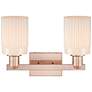2_Arcadia Hadley 16"W 2 Light Copper Vanity Light With Matte White Shade more views