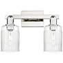 1_Arcadia Hadley 16"W 2 Light Polished Nickel Bath Light w/ Clear Shade