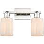 1_Arcadia Hadley 16"W 2-Lt Polished Nickel Vanity w/ Matte White Shade