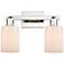 Arcadia Hadley 16"W 2-Lt Polished Nickel Vanity w/ Matte White Shade