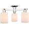 Arcadia Hadley 22"W 3-Lt Polished Nickel Semi-Flush w/ White Shade