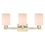 2_Arcadia Hadley 24"W 3 Light Brass Vanity Light With Matte White Shade more views
