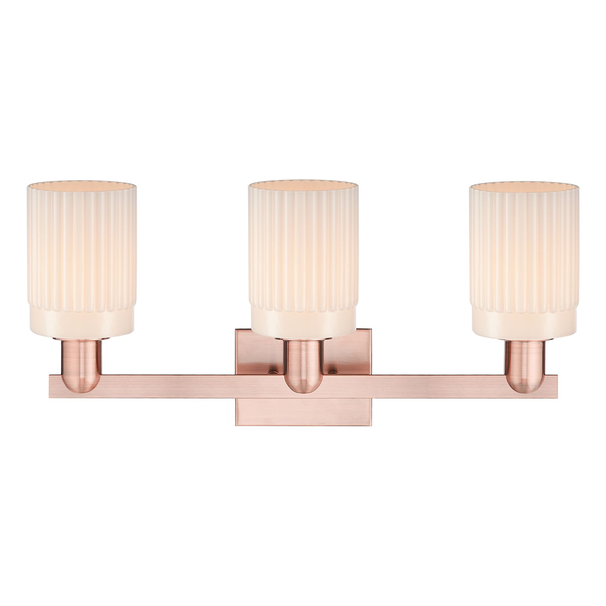 Image 2 Arcadia Hadley 24"W 3 Light Bronze Vanity Light w/ Matte White Shade more views