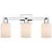 Arcadia Hadley 24"W 3 Light Chrome Vanity Light w/ Matte White Shade