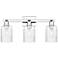 Arcadia Hadley 24"W 3 Light Polished Chrome Bath Light w/ Clear Shade