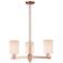 Arcadia Hadley 26"W 3-Lt Copper Stem Chandelier w/ Matte White Shade