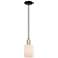 Arcadia Hadley 5"W Black Brass Cord Mini Pendant w/ Matte White Shade