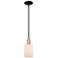 Arcadia Hadley 5"W Black Brass Stem Mini Pendant w/ Matte White Shade