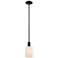 Arcadia Hadley 5"W Black Stem Hung Mini Pendant w/ Matte White Shade