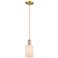 Arcadia Hadley 5"W Bronze Cord Mini Pendant w/ Matte White Shade