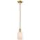 Arcadia Hadley 5"W Bronze Stem Mini Pendant w/ Matte White Shade