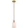 Arcadia Hadley 5"W Brushed Brass Stem Pendant w/ Matte White Shade