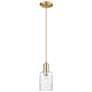Arcadia Hadley 5"W Champagne Bronze Cord Mini Pendant w/ Clear Shade