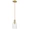 Arcadia Hadley 5"W Champagne Bronze Cord Mini Pendant w/ Clear Shade