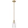 1_Arcadia Hadley 5"W Champagne Bronze Stem Mini Pendant w/ Clear Shade