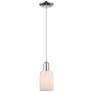 Arcadia Hadley 5"W Chrome Cord Hung Mini Pendant w/ Matte White Shade
