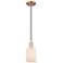Arcadia Hadley 5"W Copper Cord Hung Mini Pendant w/ Matte White Shade