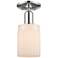 Arcadia Hadley 5"W Polished Nickel Semi-Flush w/ Matte White Shade