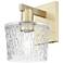 Arcadia Niagara 10" High Antique Brass Sconce With Clear Shade