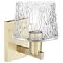 2_Arcadia Niagara 10" High Antique Brass Sconce With Clear Shade more views