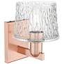 2_Arcadia Niagara 10" High Antique Copper Sconce With Clear Shade more views