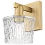 1_Arcadia Niagara 10" High Brushed Brass Sconce With Clear Shade