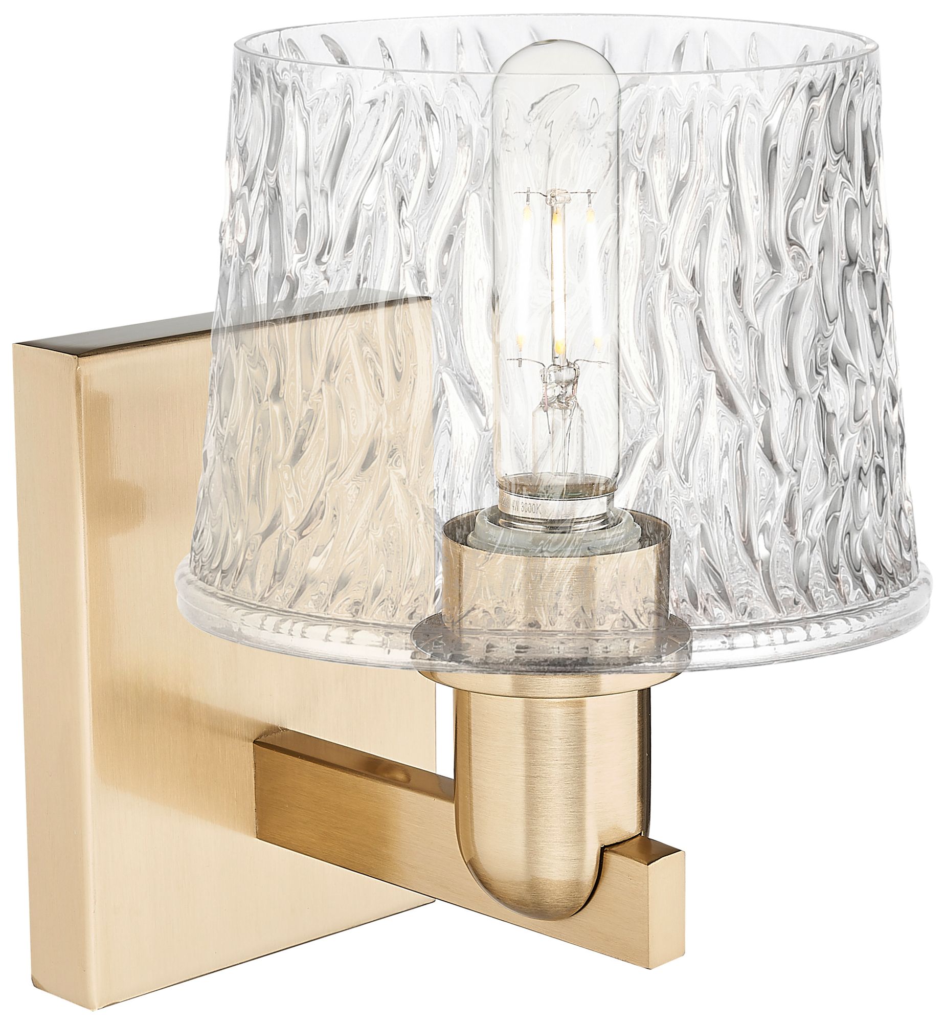 Image 2 Arcadia Niagara 10" High Champagne Bronze Sconce With Clear Shade more views