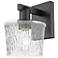 Arcadia Niagara 10" High Matte Black Sconce With Clear Shade