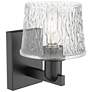 2_Arcadia Niagara 10" High Matte Black Sconce With Clear Shade more views