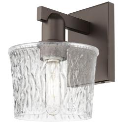 Arcadia Niagara 10" High Oil Rubbed Bronze Sconce With Clear Shade