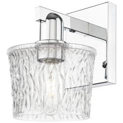 Arcadia Niagara 10" High Polished Chrome Sconce With Clear Shade