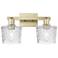 Arcadia Niagara 18"W 2 Light Brass Vanity Light With Clear Shade