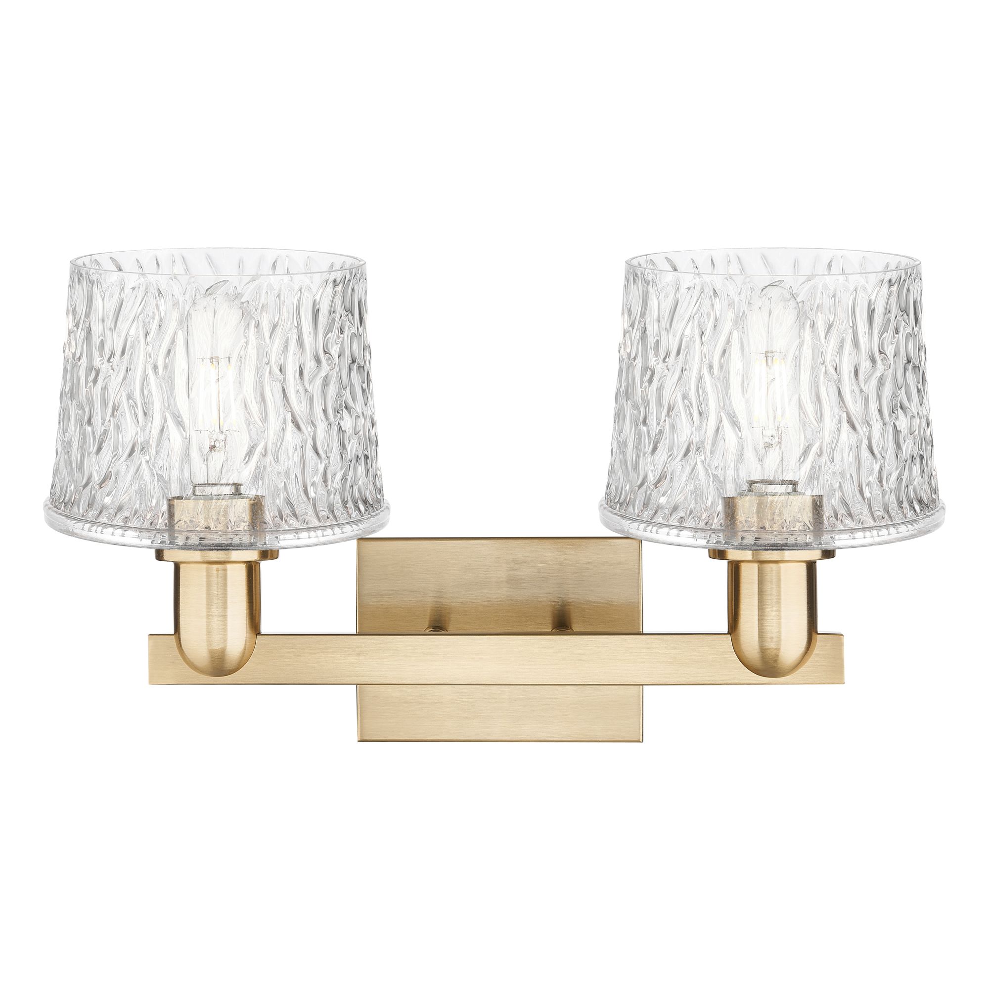 Image 2 Arcadia Niagara 18"W 2 Light Bronze Vanity Light w/ Clear Shade more views