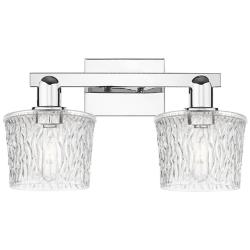 Arcadia Niagara 18"W 2 Light Chrome Vanity Light w/ Clear Shade