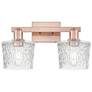 1_Arcadia Niagara 18"W 2 Light Copper Vanity Light With Clear Shade