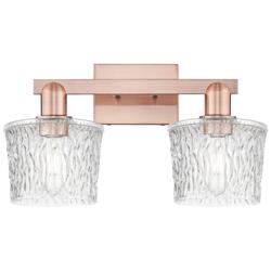 Arcadia Niagara 18"W 2 Light Copper Vanity Light With Clear Shade