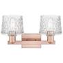 2_Arcadia Niagara 18"W 2 Light Copper Vanity Light With Clear Shade more views