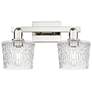 1_Arcadia Niagara 18"W 2 Light Polished Nickel Bath Light w/ Clear Shade
