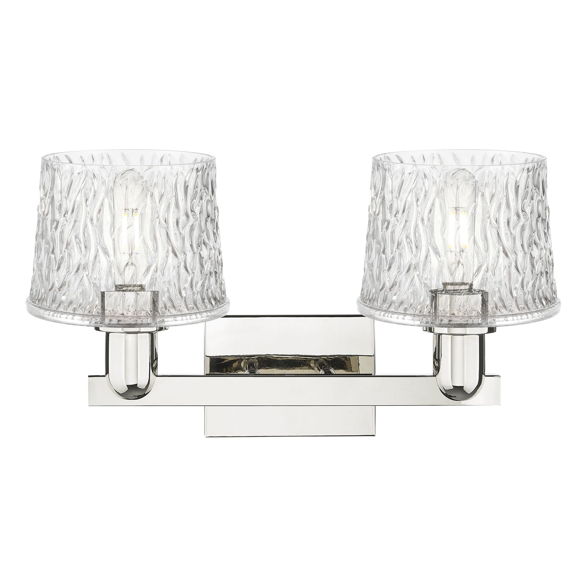 Image 2 Arcadia Niagara 18"W 2 Light Polished Nickel Bath Light w/ Clear Shade more views