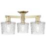 Arcadia Niagara 24"W 3 Light Brass Semi.Flush Mount With Clear Shade